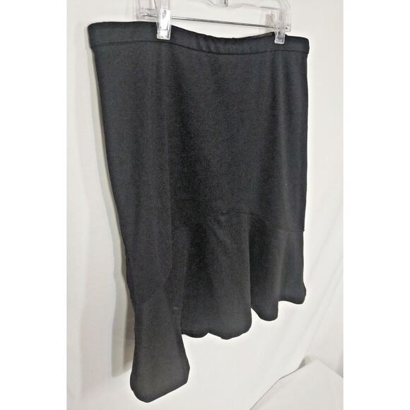 The Limited Skirt Size 10 Black Knee Length Flare Hem Stretch Rayon Polyester - Picture 9 of 12